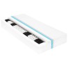 Lit de repos avec matelas 90x200 cm Noir Bois de pin massif 