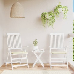 Coussins de chaise de jardin lot de 2 crème 50x50x3 cm 