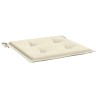 Coussins de chaise de jardin lot de 2 crème 50x50x3 cm 
