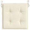 Coussins de chaise de jardin lot de 2 crème 50x50x3 cm 