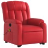 Fauteuil inclinable de massage Rouge Similicuir 