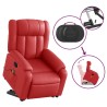 Fauteuil inclinable de massage Rouge Similicuir 