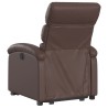 Fauteuil inclinable électrique marron similicuir 