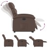 Fauteuil inclinable électrique marron similicuir 