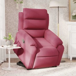 Fauteuil inclinable Rouge bordeaux Velours 