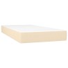 Sommier à lattes de lit avec matelas Crème 90x200 cm Tissu 