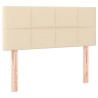Sommier à lattes de lit avec matelas Crème 90x200 cm Tissu 