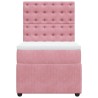 Sommier à lattes de lit avec matelas Rose 90x190 cm Velours 