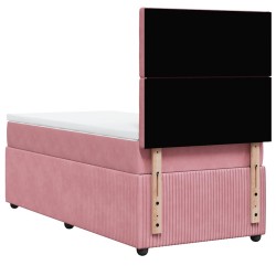 Sommier à lattes de lit avec matelas Rose 90x190 cm Velours 