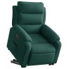 Fauteuil inclinable électrique vert foncé velours 