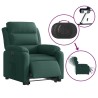 Fauteuil inclinable électrique vert foncé velours 