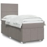 Sommier à lattes de lit avec matelas Taupe 90x200 cm Tissu 