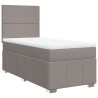 Sommier à lattes de lit avec matelas Taupe 90x200 cm Tissu 