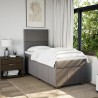 Sommier à lattes de lit avec matelas Taupe 90x200 cm Tissu 