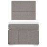 Sommier à lattes de lit avec matelas Taupe 90x200 cm Tissu 