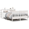 Cadre de lit sans matelas blanc 135x190 cm bois de pin massif 