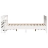 Cadre de lit sans matelas blanc 135x190 cm bois de pin massif 