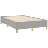 Sommier à lattes de lit et matelas gris clair 120x190 cm tissu 