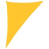 Voile d'ombrage 160 g/m² triangulaire jaune 4x5x6,8 m PEHD 