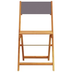 Ensemble à manger de jardin 5 pcs anthracite tissu bois massif 
