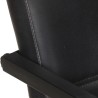 Chaises à manger cantilever lot de 2 noir cuir véritable 