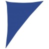 Voile d'ombrage 160 g/m² triangulaire bleu 4x5x6,8 m PEHD 