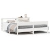 Cadre de lit sans matelas blanc 180x200 cm bois massif de pin 