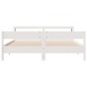 Cadre de lit sans matelas blanc 180x200 cm bois massif de pin 