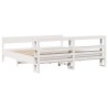 Cadre de lit sans matelas blanc 180x200 cm bois massif de pin 