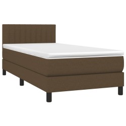 Sommier à lattes de lit avec matelas Marron foncé 80x200 cm 
