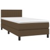Sommier à lattes de lit avec matelas Marron foncé 80x200 cm 