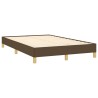 Sommier à lattes de lit et matelas marron foncé 120x190cm tissu 
