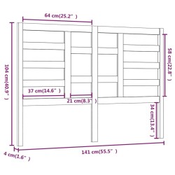 Tête de lit 141x4x104 cm Bois massif de pin 