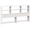 Lit bibliothèque sans matelas blanc 180x200 cm bois pin massif 