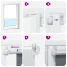 Store enrouleur occultant blanc cassé 45x230cm largeur du tissu 