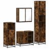 Ensemble meubles salle de bain 4 pcs chêne fumé bois ingénierie 
