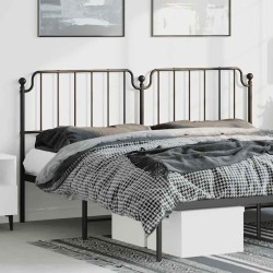 Tête de lit métal noir 193 cm 
