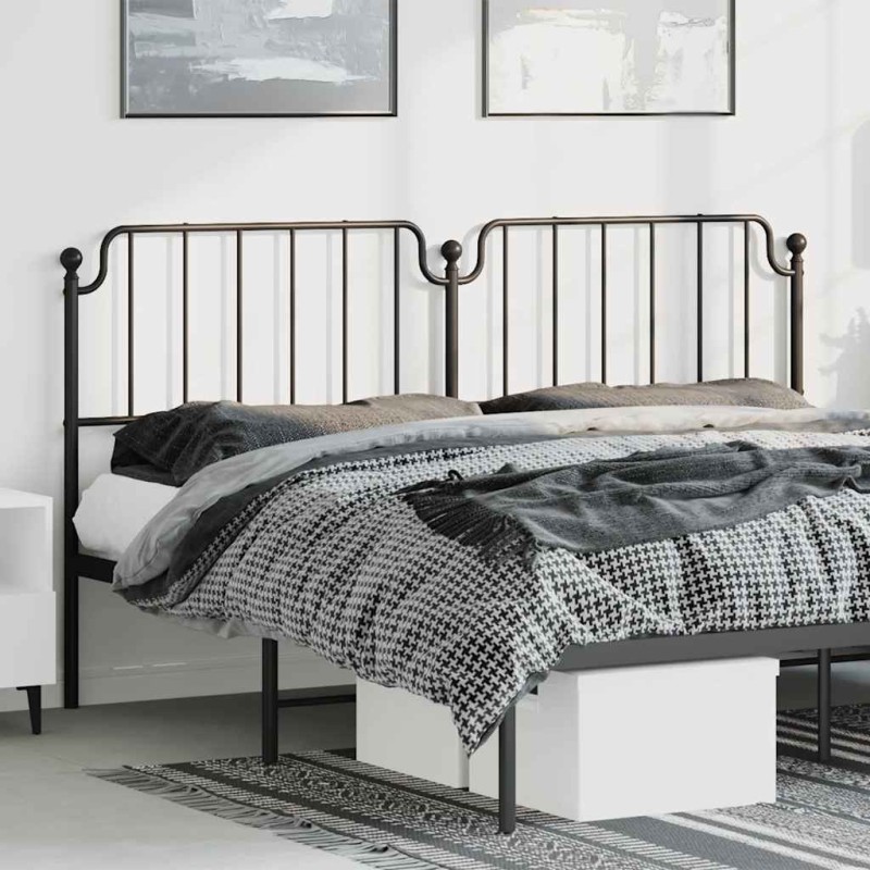 Tête de lit métal noir 193 cm Tête de lit métal noir 193 cm