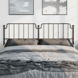 Tête de lit métal noir 193 cm 