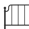 Tête de lit métal noir 193 cm 