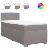 Sommier à lattes de lit avec matelas Taupe 90x190 cm Tissu 
