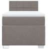 Sommier à lattes de lit avec matelas Taupe 90x190 cm Tissu 