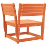 Salon de jardin 3 pcs cire marron bois de pin massif 