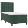 Sommier à lattes de lit matelas LED Vert foncé 90x190cm Velours 