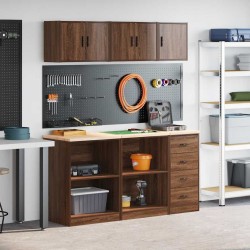 Armoires de garage 6 pcs chêne marron bois d'ingénierie 