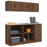 Armoires de garage 6 pcs chêne marron bois d'ingénierie 
