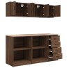 Armoires de garage 6 pcs chêne marron bois d'ingénierie 