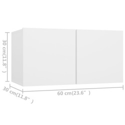 Ensemble de meubles TV 6 pcs Blanc Bois d'ingénierie 