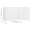 Ensemble de meubles TV 6 pcs Blanc Bois d'ingénierie 