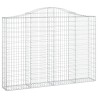 Paniers à gabions arqués 3 pcs 200x30x140/160 cm Fer galvanisé 